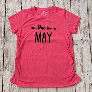 Maternity tops pink’Due in May’